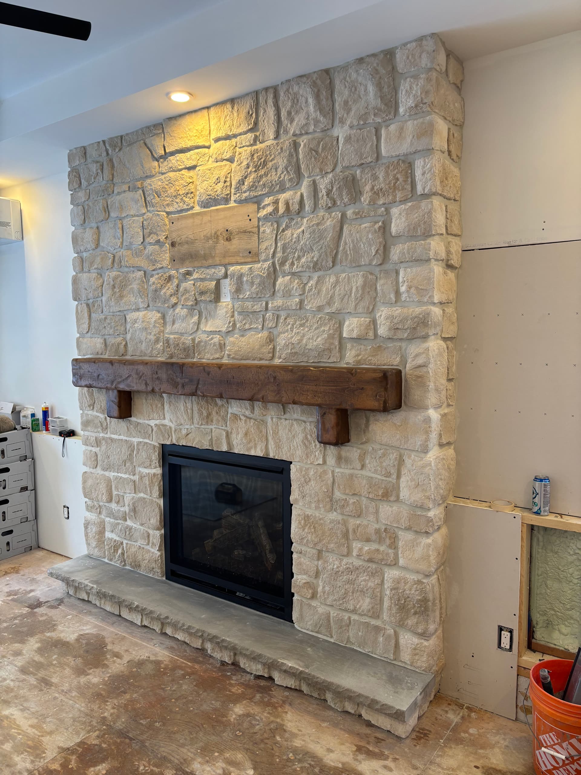 Rustic Fireplace Upgrade in Utica