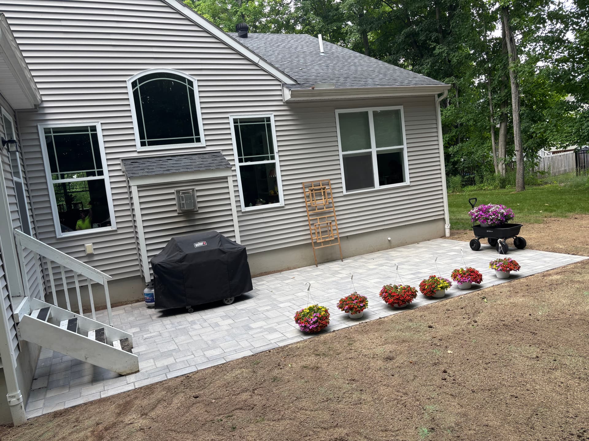Gallery photos for Techo-Bloc Paver Walkway and Backyard Patio Install: Image #3