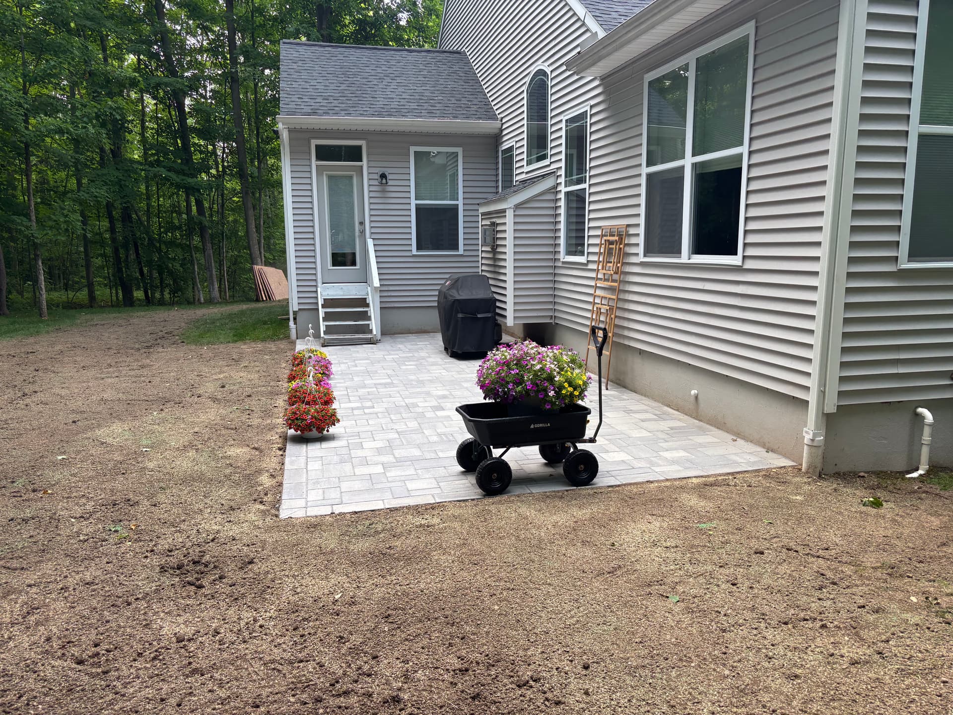 Gallery photos for Techo-Bloc Paver Walkway and Backyard Patio Install: Image #4